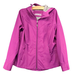 Gerry Womens Full Zip Hooded Jacket Purple Medium Zipped Pockets